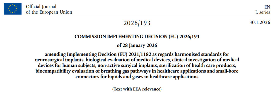 Normes harmonisées MDR publiées en janvier 2026 : ce que les fabricants doivent vraiment regarder