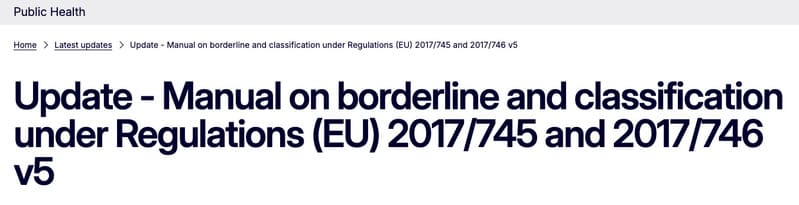 Illustration Borderline Manual v5: What Are the New Qualification and Classification Scenarios Under the MDR and IVDR?