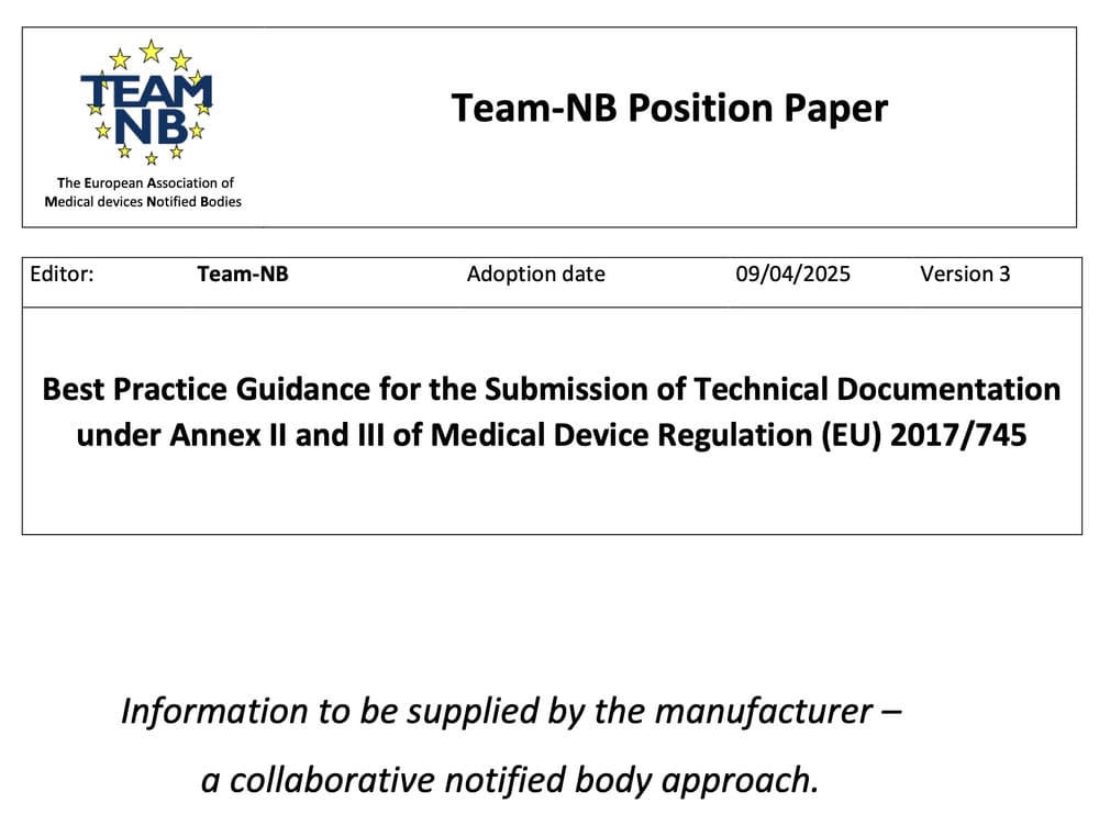 Soumission du dossier technique MDR : ce que les fabricants doivent vraiment soigner (Team-NB, avril 2025) Soumission du dossier technique MDR : ce que les fabricants doivent vraiment soigner (Team-NB, avril 2025)