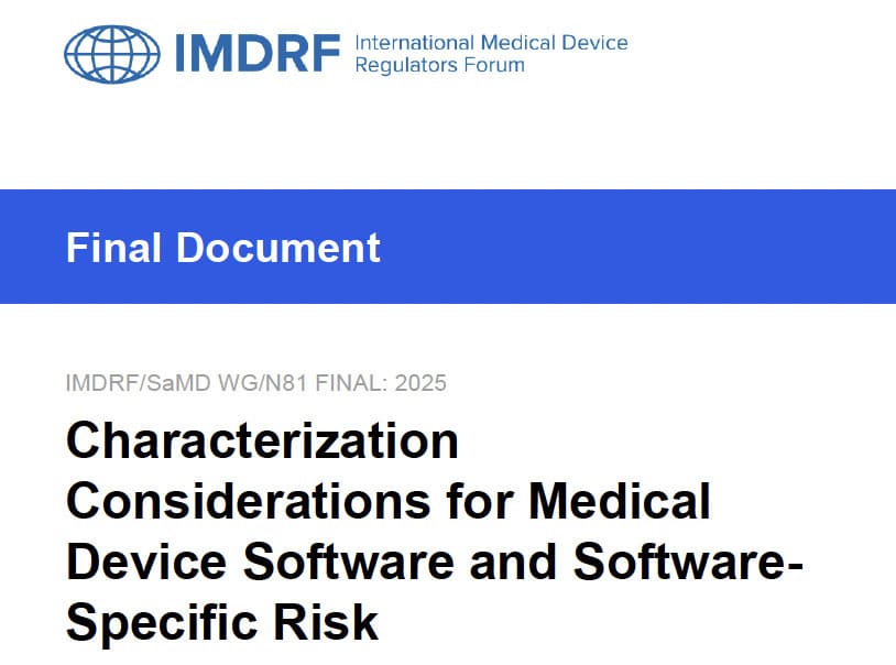 Illustration Characterizing the risks of medical software: what should we learn from IMDRF guide N81 (2025)?