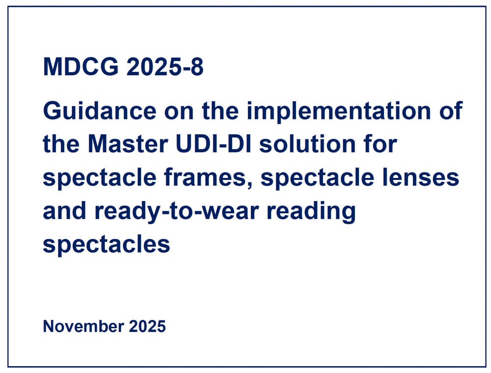 Illustration MDCG 2025-8 : comment les fabricants d’optique doivent gérer le Master UDI-DI ?