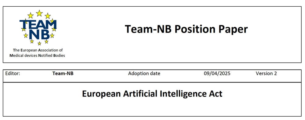Illustration AI Act and medical devices: what manufacturers need to anticipate (Team-NB, 2025)